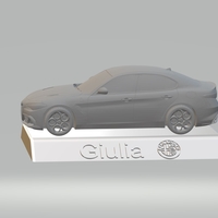 Small ALFA ROMEO GIULIA 3D CAR MODEL HIGH QUALITY 3D PRINTING STL FILE 3D Printing 256765