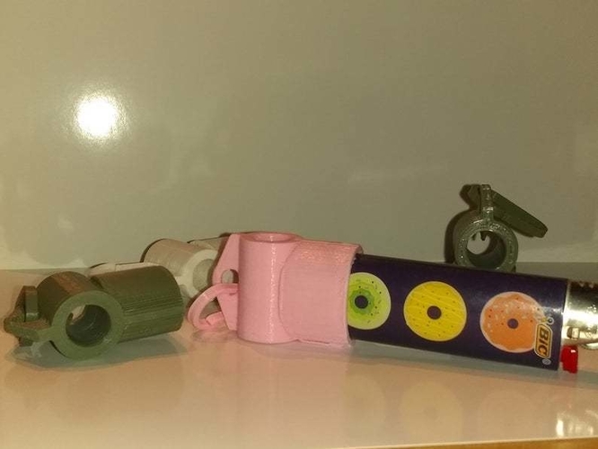 Cigar splitter/Lighter sleeve keychain 3D Print 256777 Cigar splitter/Lighter sleeve keychain 3D Print 256777
