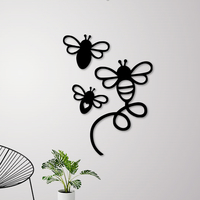 Small FLYING BEES WALL DECORATION 3D Printing 256833