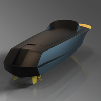 Small RC BOAT TWIN MOTOR RIVA 3D Printing 256973