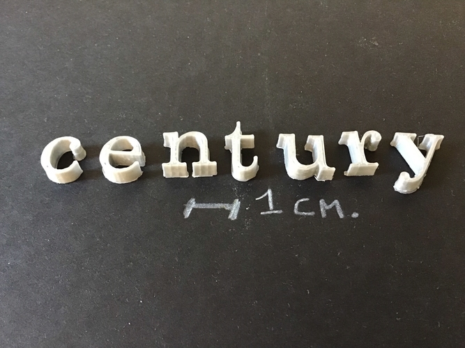 CENTURY font lowercase 3D letters STL file 3D Print 257259 CENTURY font lowercase 3D letters STL file 3D Print 257259