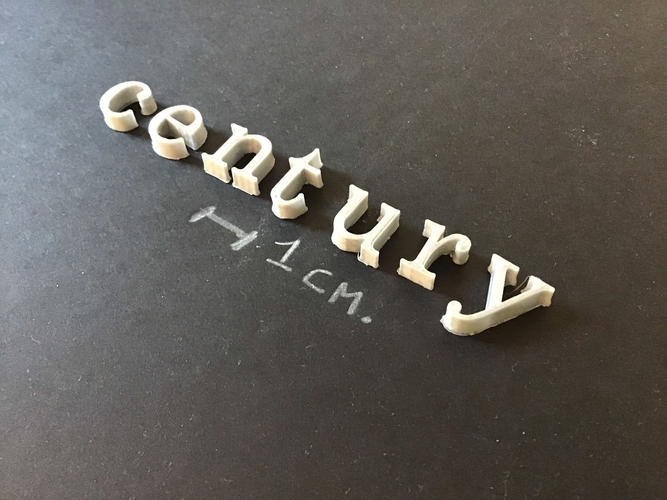 CENTURY font lowercase 3D letters STL file 3D Print 257260 CENTURY font lowercase 3D letters STL file 3D Print 257260