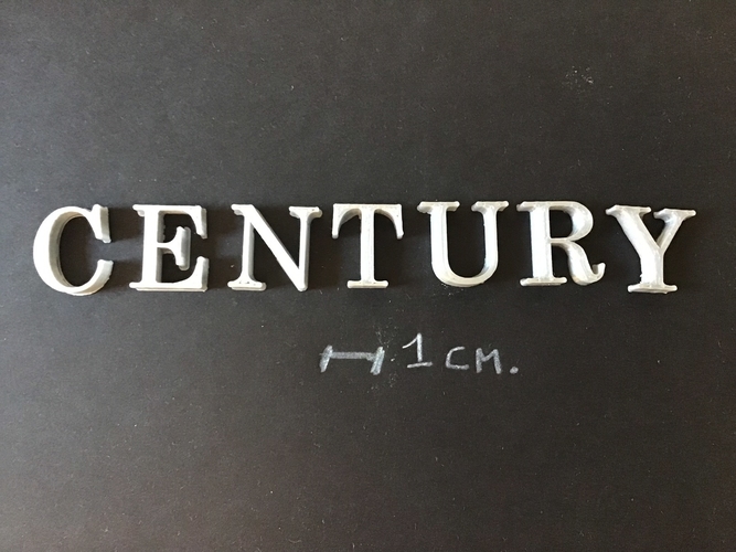 CENTURY font uppercase 3D letters STL file 3D Print 257263 CENTURY font uppercase 3D letters STL file 3D Print 257263