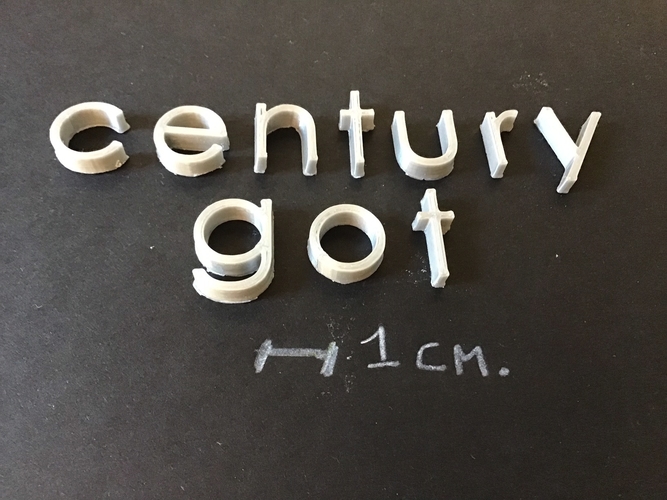 CENTURY GOT font lowercase 3D letters STL file 3D Print 257269 CENTURY GOT font lowercase 3D letters STL file 3D Print 257269
