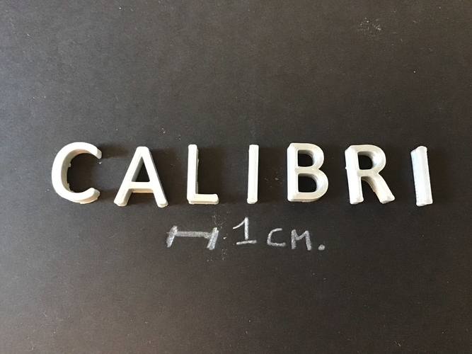 CALIBRI font uppercase 3D letters STL file 3D Print 257278 CALIBRI font uppercase 3D letters STL file 3D Print 257278