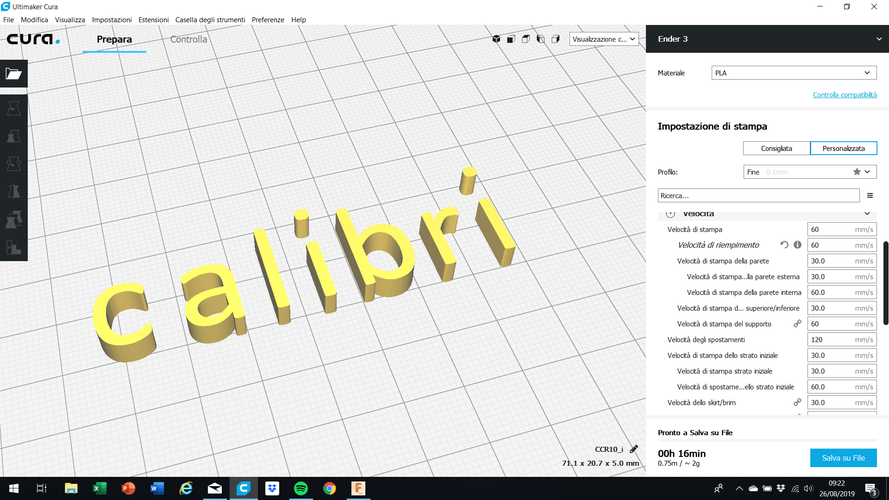 CALIBRI font lowercase 3D letters STL file 3D Print 257282 CALIBRI font lowercase 3D letters STL file 3D Print 257282