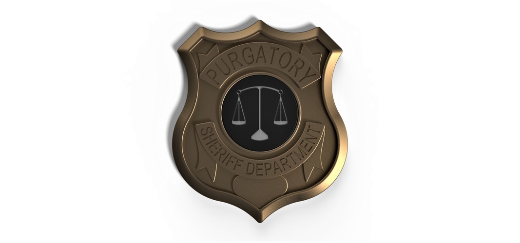 3D printable badge Purgatory Sheriff Department 3D Print 257809 3D printable badge Purgatory Sheriff Department 3D Print 257809