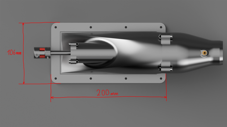 Water Jet Drive 64 mm 3D Print 257834 Water Jet Drive 64 mm 3D Print 257834