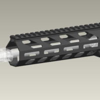 Small Airsoft M-lok handguard with delta ring 3D Printing 257973
