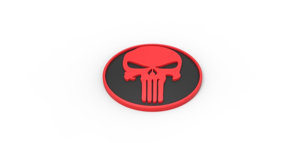 3D printable Punisher emblem 3D Print 258303 3D printable Punisher emblem 3D Print 258303