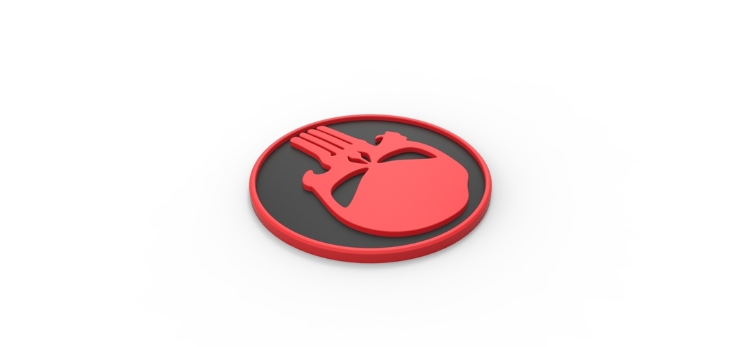 3D printable Punisher emblem 3D Print 258305 3D printable Punisher emblem 3D Print 258305