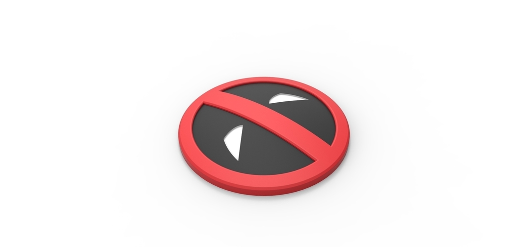 3D printable Deadpool emblem 3D Print 258317 3D printable Deadpool emblem 3D Print 258317