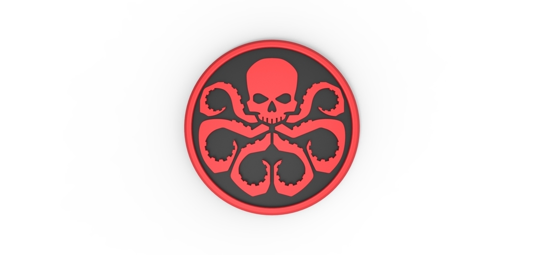 3D printable HYDRA emblem 3D Print 258333 3D printable HYDRA emblem 3D Print 258333