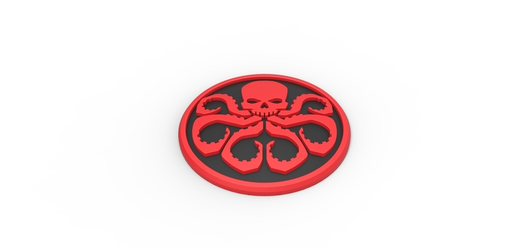 3D printable HYDRA emblem 3D Print 258334 3D printable HYDRA emblem 3D Print 258334