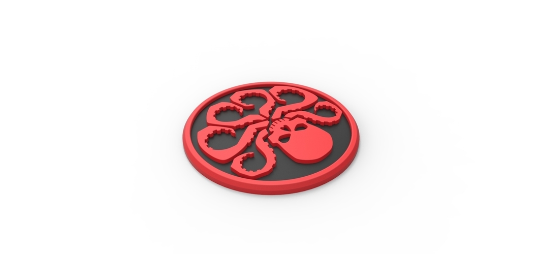 3D printable HYDRA emblem 3D Print 258336 3D printable HYDRA emblem 3D Print 258336