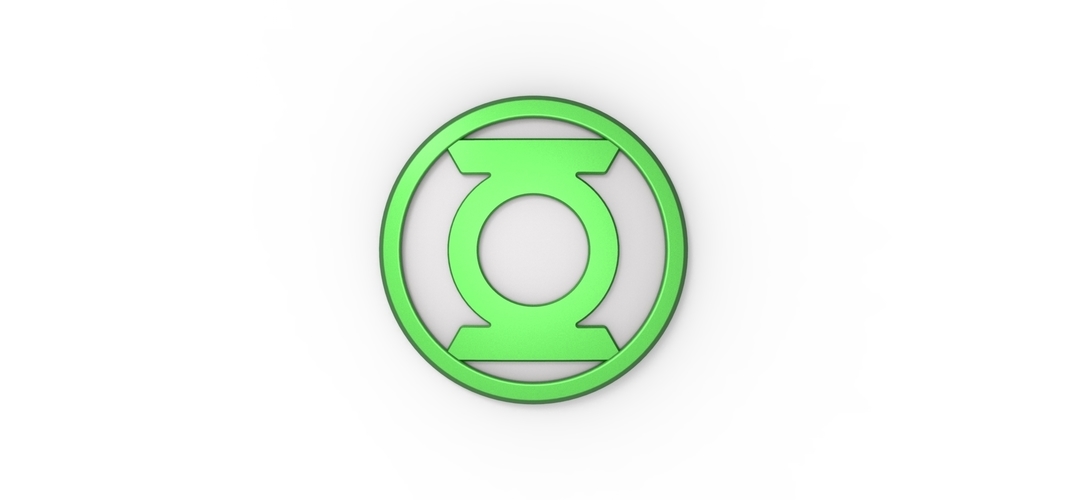 3D printable Green Lantern emblem 3D Print 258415 3D printable Green Lantern emblem 3D Print 258415
