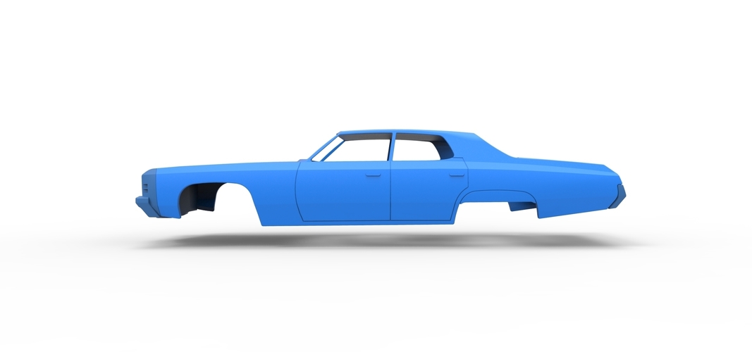 Diecast shell Chevrolet Impala 1972 4 doors Scale 1 to 24 3D Print 258612 Diecast shell Chevrolet Impala 1972 4 doors Scale 1 to 24 3D Print 258612