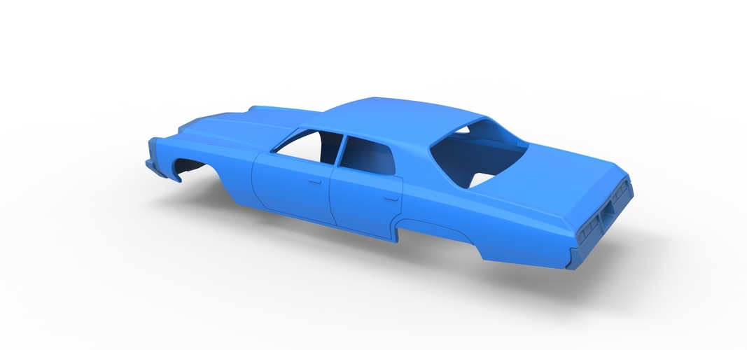 Diecast shell Chevrolet Impala 1972 4 doors Scale 1 to 24 3D Print 258615 Diecast shell Chevrolet Impala 1972 4 doors Scale 1 to 24 3D Print 258615