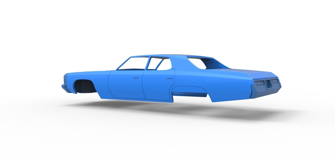 Diecast shell Chevrolet Impala 1972 4 doors Scale 1 to 24 3D Print 258616 Diecast shell Chevrolet Impala 1972 4 doors Scale 1 to 24 3D Print 258616