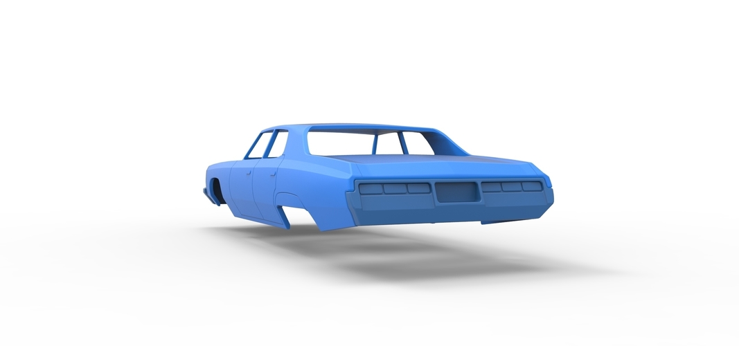 Diecast shell Chevrolet Impala 1972 4 doors Scale 1 to 24 3D Print 258618 Diecast shell Chevrolet Impala 1972 4 doors Scale 1 to 24 3D Print 258618