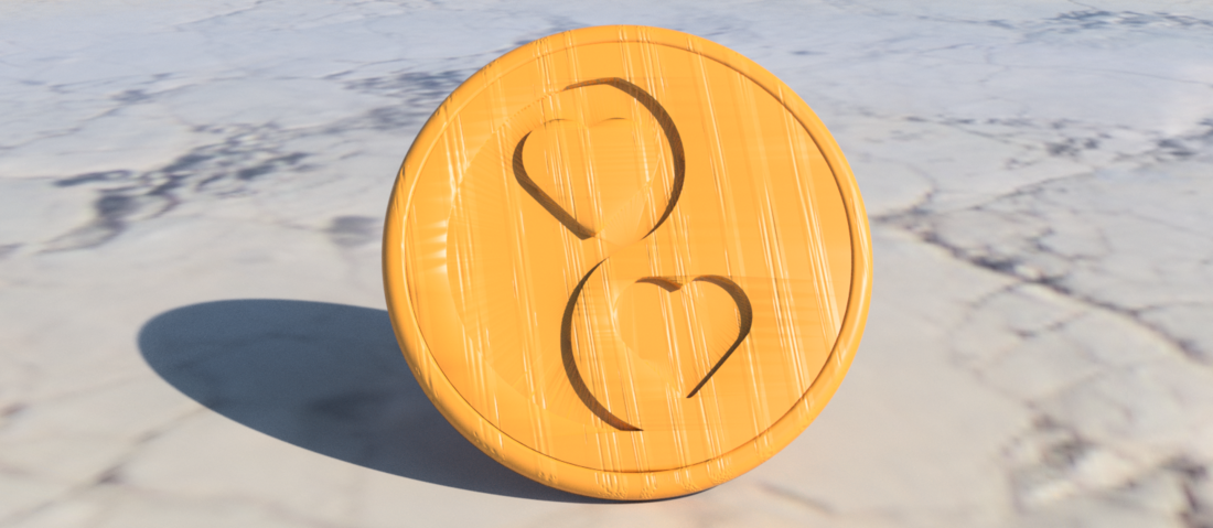 Yin Yang hearts coaster 3D Print 258687 Yin Yang hearts coaster 3D Print 258687