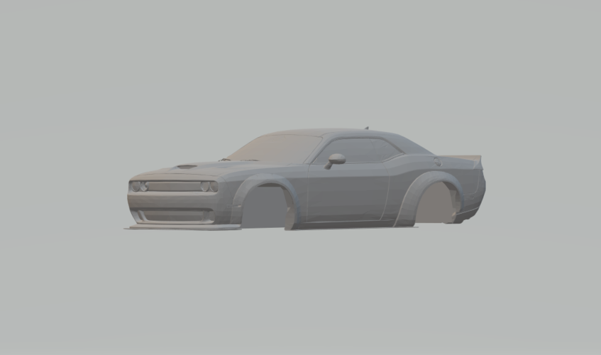 dodge challenger hellcat 3D Print 258859 dodge challenger hellcat 3D Print 258859
