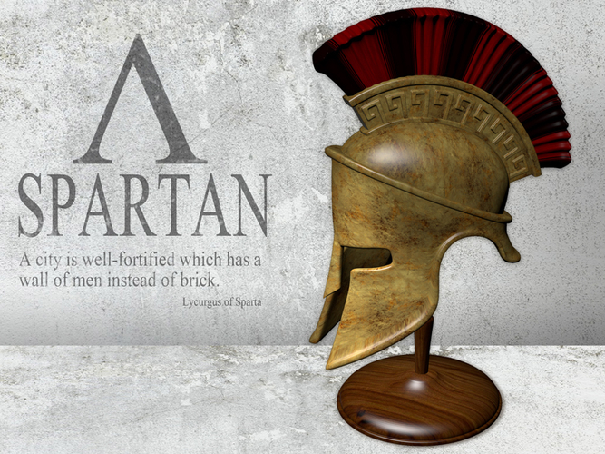 Spartan Helmet 3D Print 258872