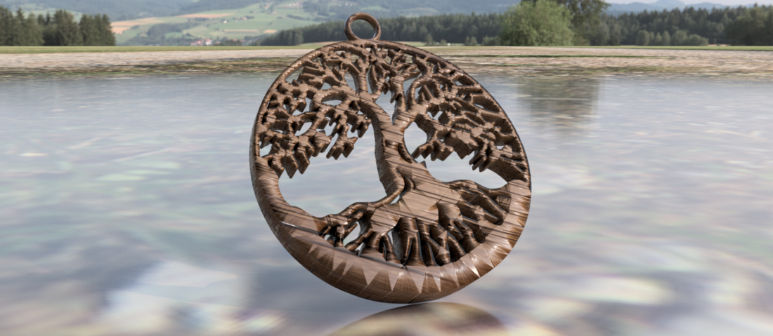 Celtic tree earrings 3D Print 259354 Celtic tree earrings 3D Print 259354