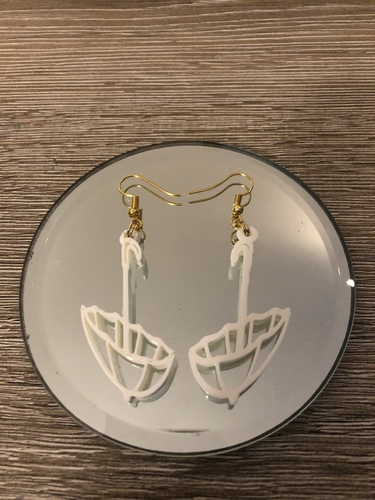 Umbrella earrings 3D Print 259375 Umbrella earrings 3D Print 259375
