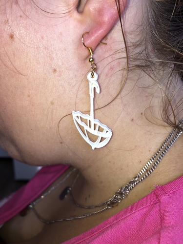 Umbrella earrings 3D Print 259606 Umbrella earrings 3D Print 259606