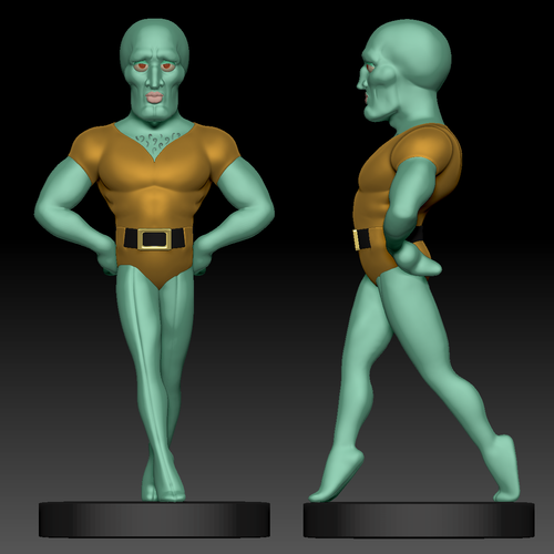 Handsome Squidward 3D Print 259778 Handsome Squidward 3D Print 259778
