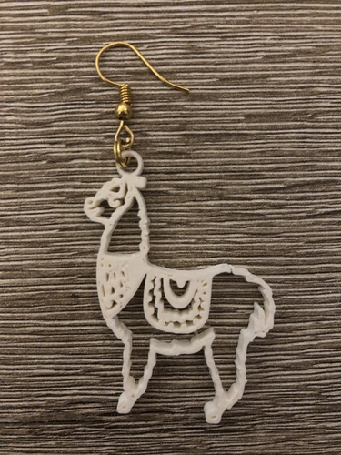 Llama earrings 3D Print 259790 Llama earrings 3D Print 259790