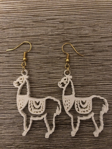 Llama earrings 3D Print 259792 Llama earrings 3D Print 259792