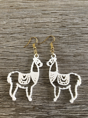 Llama earrings 3D Print 259814 Llama earrings 3D Print 259814