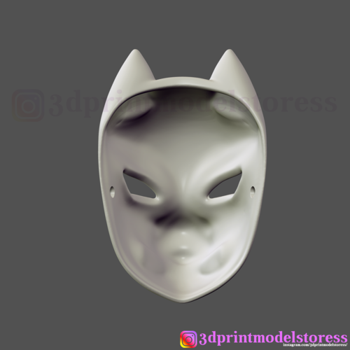 Japanese Fox Mask Demon Kitsune Cosplay  3D Print 259841
