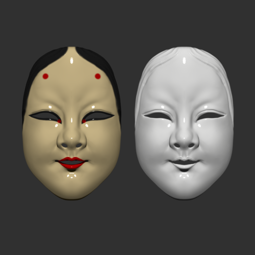 Japanese Mask The Deep World of Noh 3D Print 259997