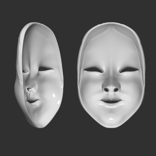 Japanese Mask The Deep World of Noh 3D Print 259998