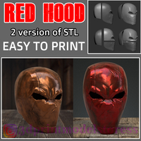 Small Red Hood Rebirth Helmet -  Red Hood Mask Jason Todd Superhero  3D Printing 260334