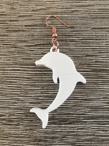 Dolphin earrings 3D Print 260466 Dolphin earrings 3D Print 260466