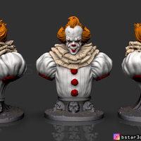 Small Pennywise  Bust High quality - from IT chapter Two 2019 3D Printing 260569