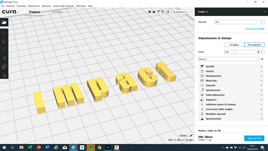 IMPACT font lowercase 3D letters STL file 3D Print 260623 IMPACT font lowercase 3D letters STL file 3D Print 260623