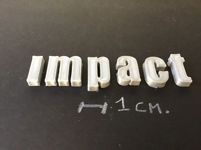 IMPACT font lowercase 3D letters STL file 3D Print 260625 IMPACT font lowercase 3D letters STL file 3D Print 260625