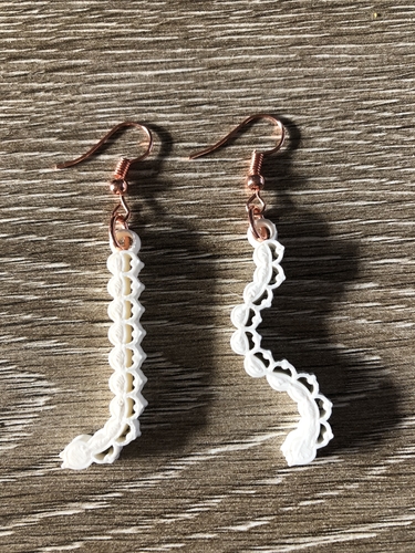Catarpillar earrings (pair) 3D Print 260830 Catarpillar earrings (pair) 3D Print 260830
