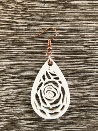 Rose earrings 3D Print 260883 Rose earrings 3D Print 260883