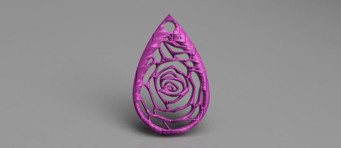 Rose earrings 3D Print 260885 Rose earrings 3D Print 260885