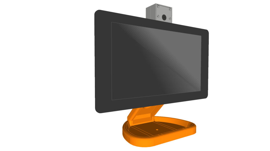 PiMac - Raspberry Pi 7 Inch Touch Screen Stand (with Camera) 3D Print 261066 PiMac - Raspberry Pi 7 Inch Touch Screen Stand (with Camera) 3D Print 261066