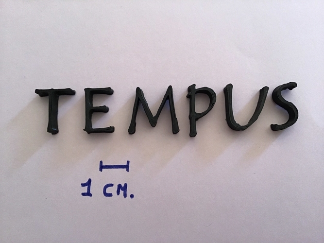 TEMPUS uppercase 3D letters STL file 3D Print 261491 TEMPUS uppercase 3D letters STL file 3D Print 261491