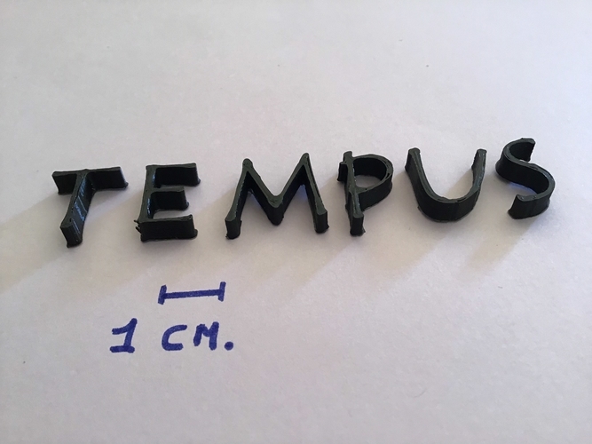 TEMPUS uppercase 3D letters STL file 3D Print 261492 TEMPUS uppercase 3D letters STL file 3D Print 261492