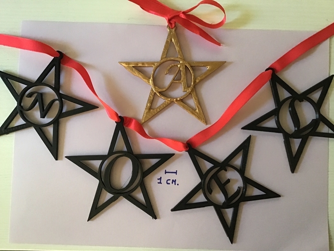 CHRISTMASTAR 3D letters stl file 3D Print 261926 CHRISTMASTAR 3D letters stl file 3D Print 261926