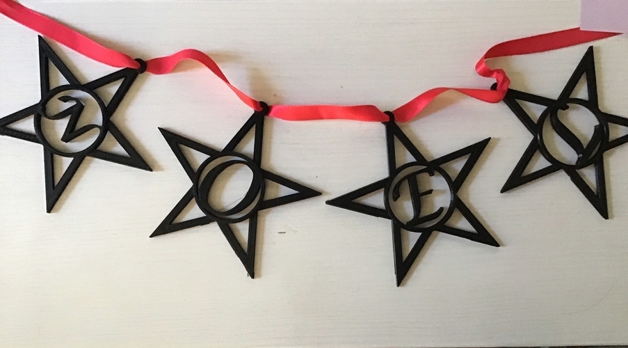 CHRISTMASTAR 3D letters stl file 3D Print 261929 CHRISTMASTAR 3D letters stl file 3D Print 261929